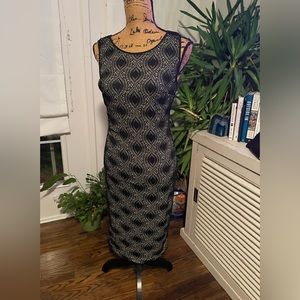 Single Black Lace Dress with Nude underlayer- S